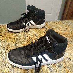 Adidas Shoes Men Originals Hoops 2.0 MID Black White Basketball BB7207 Size 8